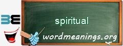 WordMeaning blackboard for spiritual